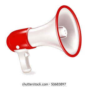 Red Megaphone, vector