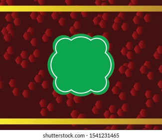 red mehroon polygon dark background with golden strip