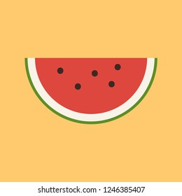 Red melon cartoon vector. symbol. logo design.