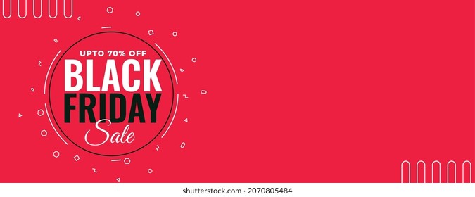 red memphis style black friday sale banner