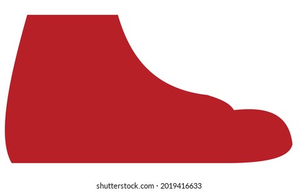 Red Men's Shoe Silhouette Icon