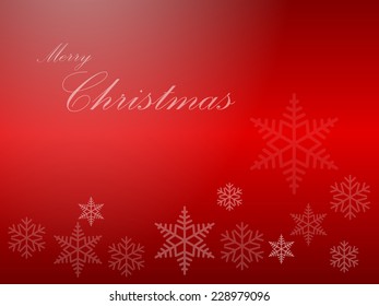 Vector de fondo de Navidad Red Merry con copos de nieve