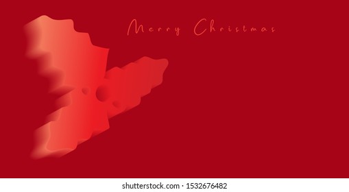red merry Christmas and happy new year party event modern 3d motion postcard with copy space vector