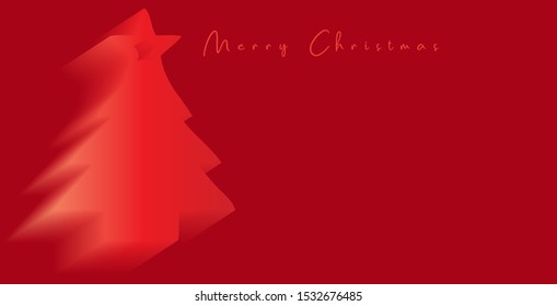 red merry Christmas and happy new year party event modern 3d motion postcard with copy space vector