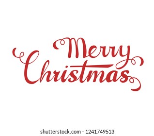 Merry Christmas Vector Text Calligraphic Lettering Stock Vector ...