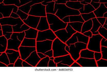 red mesh. abstract lava. black background. grunge texture. vector illustration