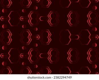 Red metal abstract background with retro concept. Unique red iron ornament..