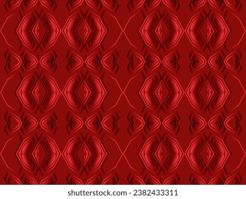 Red metal abstract background with retro concept. Unique red iron ornament.