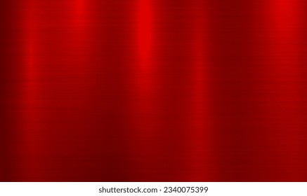 Red metal abstract technology background with polished, brushed texture, chrome, silver, steel, aluminum. Shiny and metal steel gradient template for wallpapers, web, prints, interfaces. Vector EPS10.