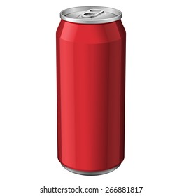 Red Metal Aluminum Beverage Drink Can Stock Vector (Royalty Free) 155137049