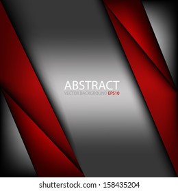 Red metal background overlap dimension vector illustration message board for text and message design modern paper website