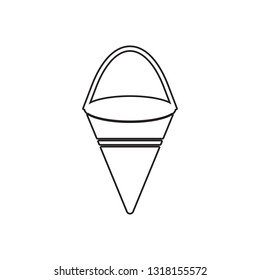 Red metal fire bucket icon. Element of fire guardfor mobile concept and web apps icon. Outline, thin line icon for website design and development, app development