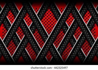 red metal lines backgrounds designs, Vector Illustration