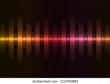 red metal melt wave overlap in dark background, speed layer motion backdrop, simple technology template, vector illustration