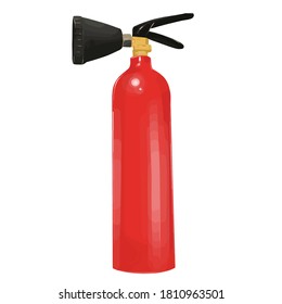 Red metal pro extinguisher illustration vector element isolated on a white background
