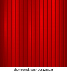 Red metal technology background with polished, brushed texture, chrome, silver, steel, aluminum and vertical bevels for design concepts, web, prints, wallpapers and interfaces. Vector illustration.