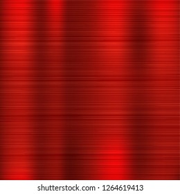 Red Metal Texture. Scratched Shiny 3d Surface. Vector Illustration