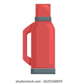 Termo de metal vermelho para manter sua bebida quente ou fria por horas, perfeito para atividades ao ar livre e piqueniques