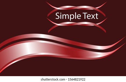 Red metallic curve and simple text logo