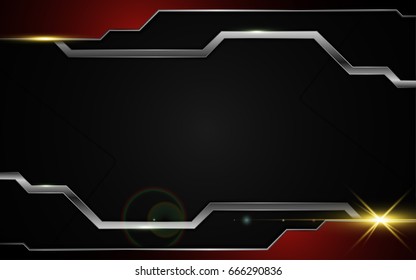 red metallic frame template background