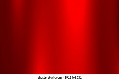 Red metallic radial gradient and scratches  Red foil surface texture effect  Vector illustration 