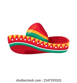 red mexican hat traditional icon