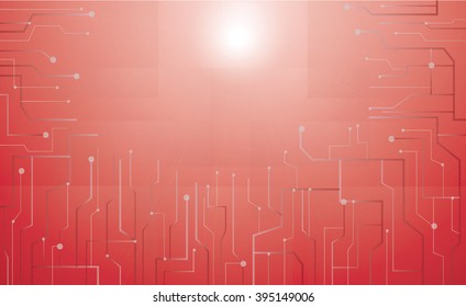 red microchip technology background 