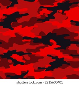 red military camouflage. vector print for clothes or print. seamless pattern