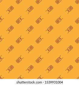 Red Military dog tag icon isolated seamless pattern on brown background. Identity tag icon. Army sign.  Vector Illustration
