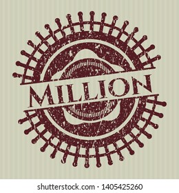 Red Million distressed rubber grunge stamp
