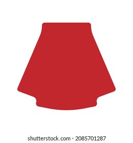 Red mini skirt fashion vector icon