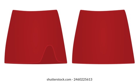 Red mini skirt. vector illustration