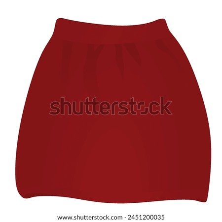Red mini skirt. vector illustration
