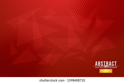 Red minimalist gradient with abstract geometry modern shape background