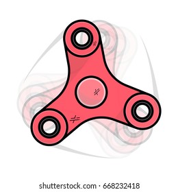 Red minimalistic rotating spinner for sites