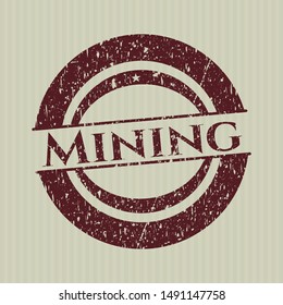 Red Mining rubber grunge seal