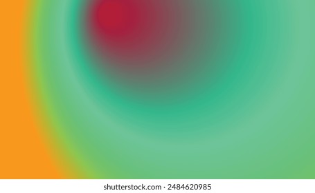 Red, mint and orange color combination radial type background design.
