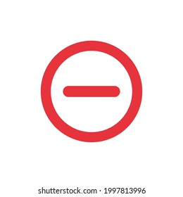 Rotes Minuszeichen oder Symbol entfernen