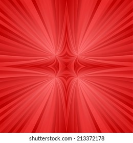 Red mirror symmetric ray background - vector version