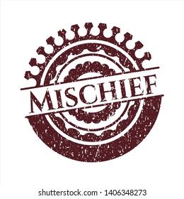 Red Mischief distress rubber texture