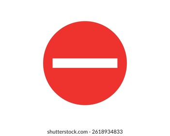 Red - Mistake Symbol on Green Background