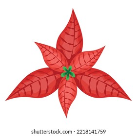 red mistletoe design over white background