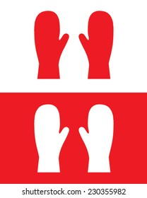 Red Mittens - Vector