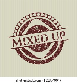 Red Mixed up distress rubber grunge texture seal