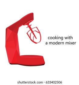 Red mixer blender