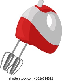 Red mixer, illustration, vector on white background