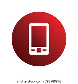 Red mobile phone icon