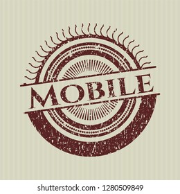 Red Mobile with rubber seal texture