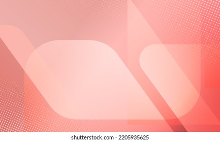 Red modern abstract background with halftone and geometric shapes. Vector illustration