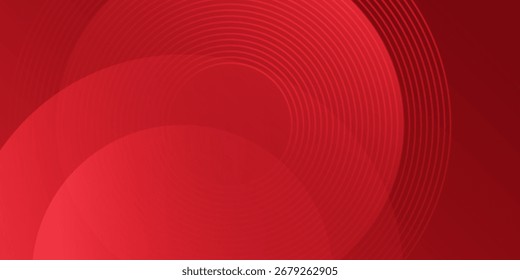 Fondo abstracto moderno rojo del círculo con la composición dinámica de las Formas abstracta moderna simple